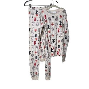 Hanna Andersson Disney Mickey Christmas Long John Pajamas In Organic Cotton 14